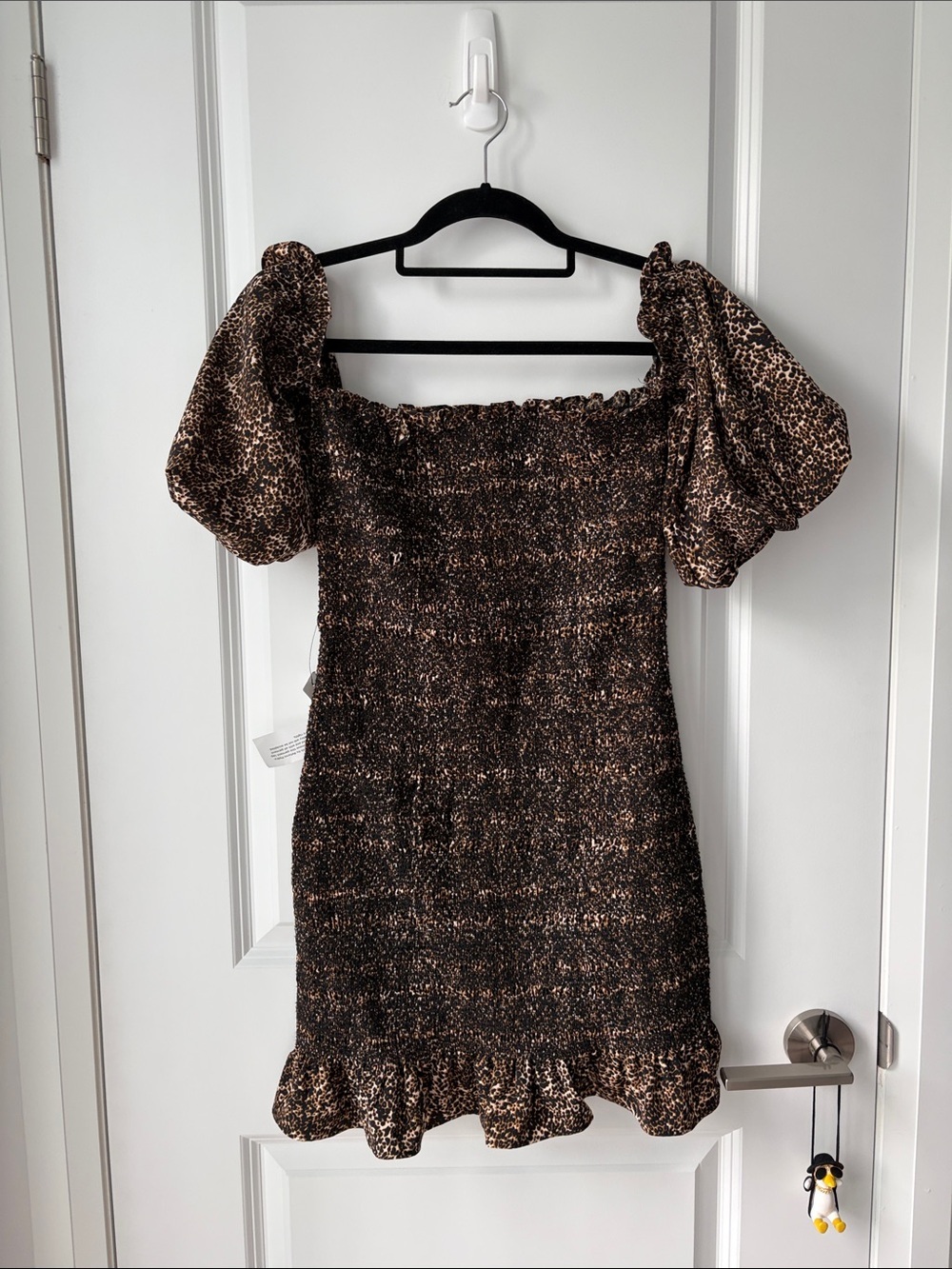 NWT Topshop Cheetah Print Rouched Dress